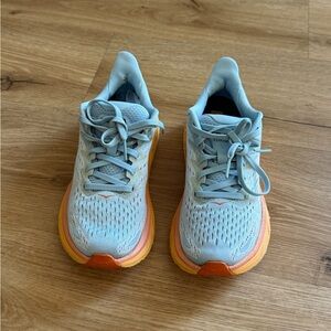 Hoka Women's Athletic Shoes - Light Blue and Orange